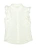 Unbranded 100% Polyester Ivory Sleeveless Button-Down Shirt Size 10 - photo 1