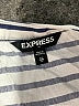 Express Outlet Stripes Blue Short Sleeve Blouse Size XS - photo 7