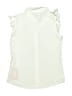 Unbranded 100% Polyester Ivory Sleeveless Button-Down Shirt Size 10 - photo 2