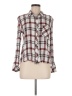 Harper 100% Rayon Plaid Ivory Long Sleeve Button-Down Shirt Size M - photo 1