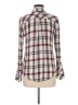 Harper 100% Rayon Plaid Ivory Long Sleeve Button-Down Shirt Size M - photo 2