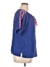 Talbots 100% Cotton Blue Short Sleeve Blouse Size L - photo 4