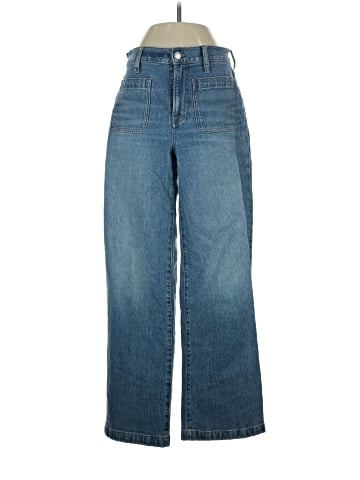 Madewell The Emmett Wide-Leg Jean in Lakecourt Wash: Patch Pocket Edition (view 1)