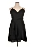 Unbranded Solid Black Cocktail Dress Size XL - photo 1