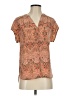 Hinge Paisley Orange Short Sleeve Blouse Size XS - photo 1