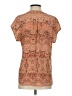 Hinge Paisley Orange Short Sleeve Blouse Size XS - photo 2