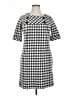 Rabbit Rabbit Rabbit Designs Houndstooth Gray Casual Dress Size 16 - photo 1