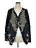 Citron 100% Silk Black Kimono Size 1X - photo 1