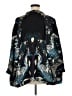 Citron 100% Silk Black Kimono Size 1X - photo 2