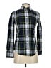 J.Crew 100% Cotton Plaid Green Long Sleeve Button-Down Shirt Size 00 - photo 1