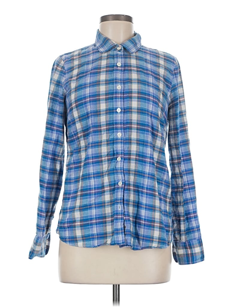 Pre-owned Jcrew Long Sleeve Button Down Shirt In Blue