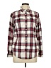 Peyton Jensen Plaid Burgundy Long Sleeve Button-Down Shirt Size L - photo 1