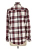 Peyton Jensen Plaid Burgundy Long Sleeve Button-Down Shirt Size L - photo 2