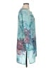 Citron 100% Silk Teal Blouse Size XL - photo 4