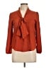 Veronica M. Orange Long Sleeve Blouse Size L - photo 1