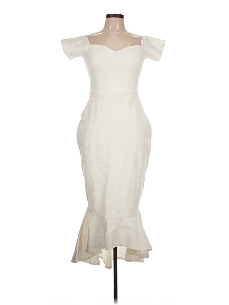 Pre-owned Lulus Cocktail Dress In Ivory
