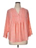 Style&Co 100% Polyester Orange 3/4 Sleeve Blouse Size 1X - photo 1