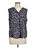 Ann Taylor Blue Sleeveless Blouse Size L - photo 1