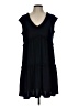 Violet Weekend Solid Black Casual Dress Size L - photo 1