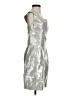 Chloe & Reese Metallic Silver Cocktail Dress Size 6 - photo 4