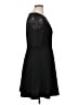 London Style Solid Black Cocktail Dress Size 16 Petite - photo 4