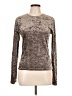 FRAME Metallic Silver Long Sleeve Top Size L - photo 1