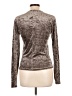 FRAME Metallic Silver Long Sleeve Top Size L - photo 2