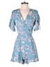 Mia + Tess 100% Polyester Floral Blue Romper Size S - photo 1