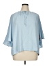 Vince Camuto 100% Polyester Blue 3/4 Sleeve Blouse Size 1X - photo 1