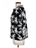 Vince Camuto 100% Polyester Floral Black Short Sleeve Blouse Size L - photo 5