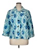 Chico's Print Blue Jacket Size XL (3) - photo 1