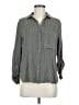 Como Vintage 100% Rayon Stripes Gray 3/4 Sleeve Button-Down Shirt Size M - photo 1