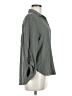Como Vintage 100% Rayon Stripes Gray 3/4 Sleeve Button-Down Shirt Size M - photo 4