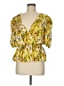 Weekend 100% Polyester Yellow 3/4 Sleeve Blouse Size M - photo 1