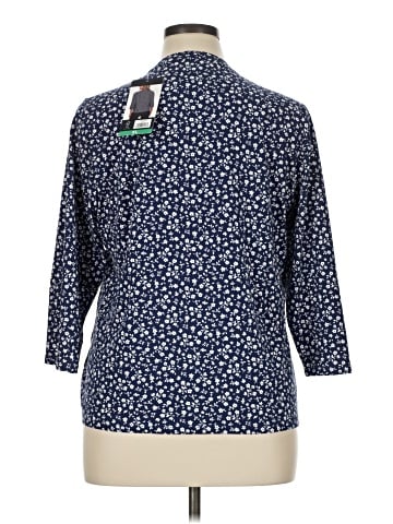 Lands' End 3/4 Sleeve Button-Down Shirt (view 2)