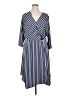 Harper Stripes Blue Casual Dress Size 1X - photo 1