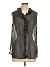 CAbi 100% Polyester Gray Sleeveless Blouse Size L - photo 1