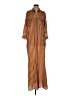 L'Agence Stripes Brown Casual Dress Size Med (2) - photo 1