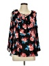 Sami & JO 100% Polyester Black Long Sleeve Blouse Size L - photo 1