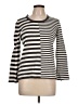 Worth New York Stripes Gray Silk Pullover Sweater Size L - photo 1