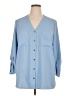 Jones New York 100% Polyester Blue 3/4 Sleeve Blouse Size XL - photo 1