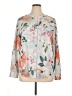 Calvin Klein 100% Polyester Floral Ivory 3/4 Sleeve Blouse Size XL - photo 1