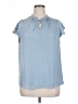 Maison d' Amelie 100% Polyester Blue Short Sleeve Blouse Size XL - photo 1