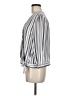 Ann Taylor LOFT 100% Polyester Stripes Ivory Gray 3/4 Sleeve Blouse Size M - photo 5