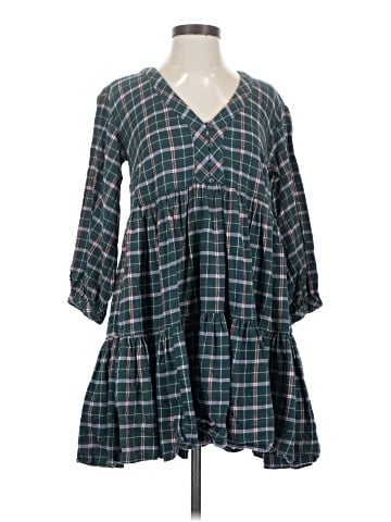 Madewell Flannel Colette Mini Dress in Plaid (view 1)