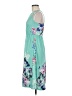 Ours 100% Polyester Floral Teal Casual Dress Size M (estimated) - photo 5