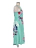 Ours 100% Polyester Floral Teal Casual Dress Size M (estimated) - photo 4