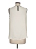 Ann Taylor LOFT 100% Polyester Ivory Sleeveless Blouse Size M - photo 2