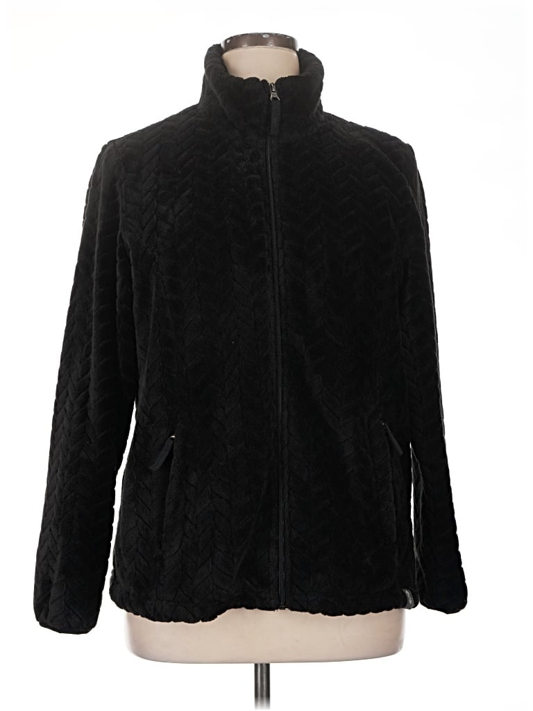 Pre-owned Free Country Faux Fur Jacket In Black