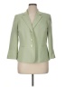Le Suit 100% Polyester Solid Green Blazer Size 14 - photo 1